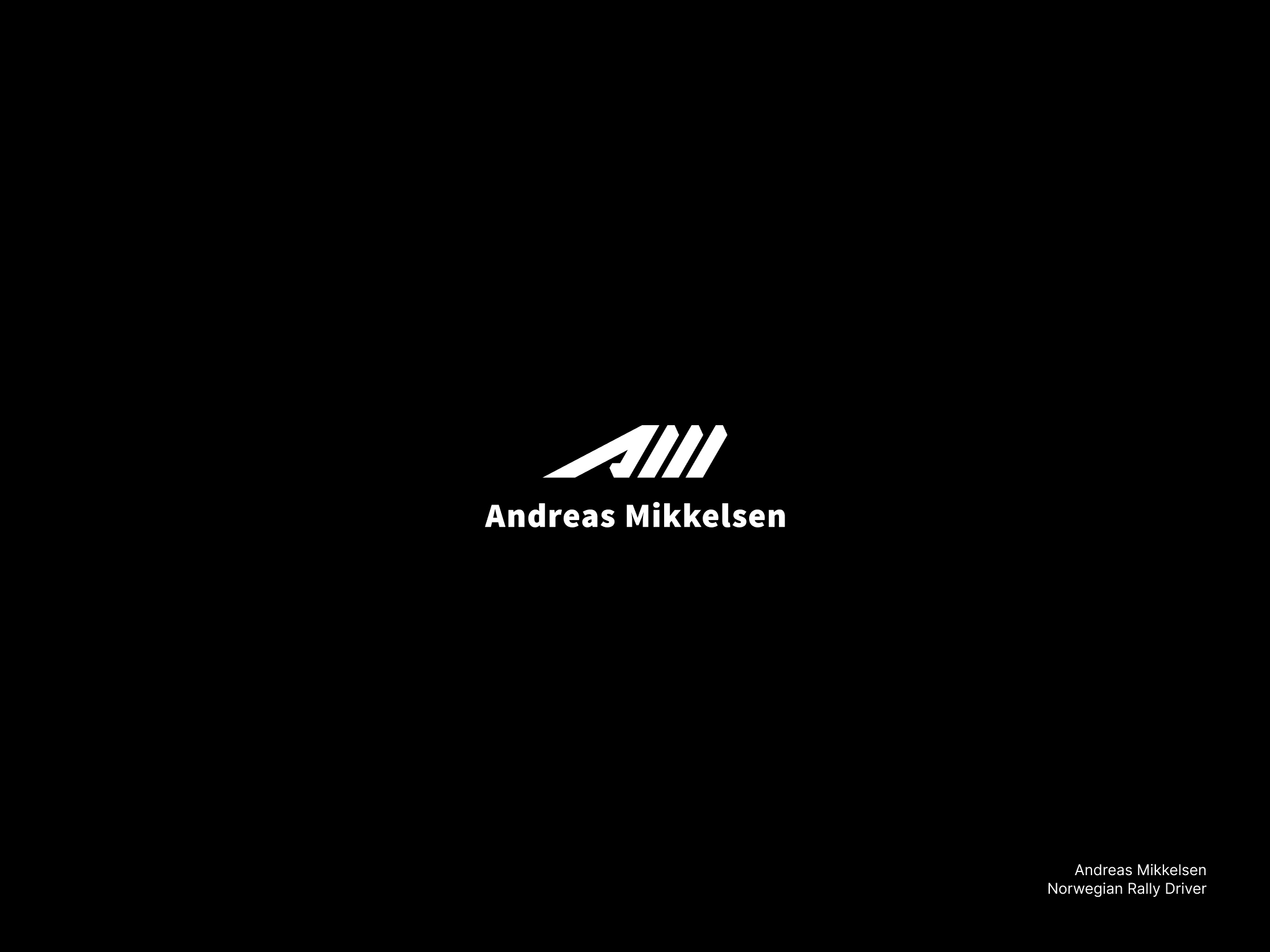 Design av logo for Andreas Mikkelsen.