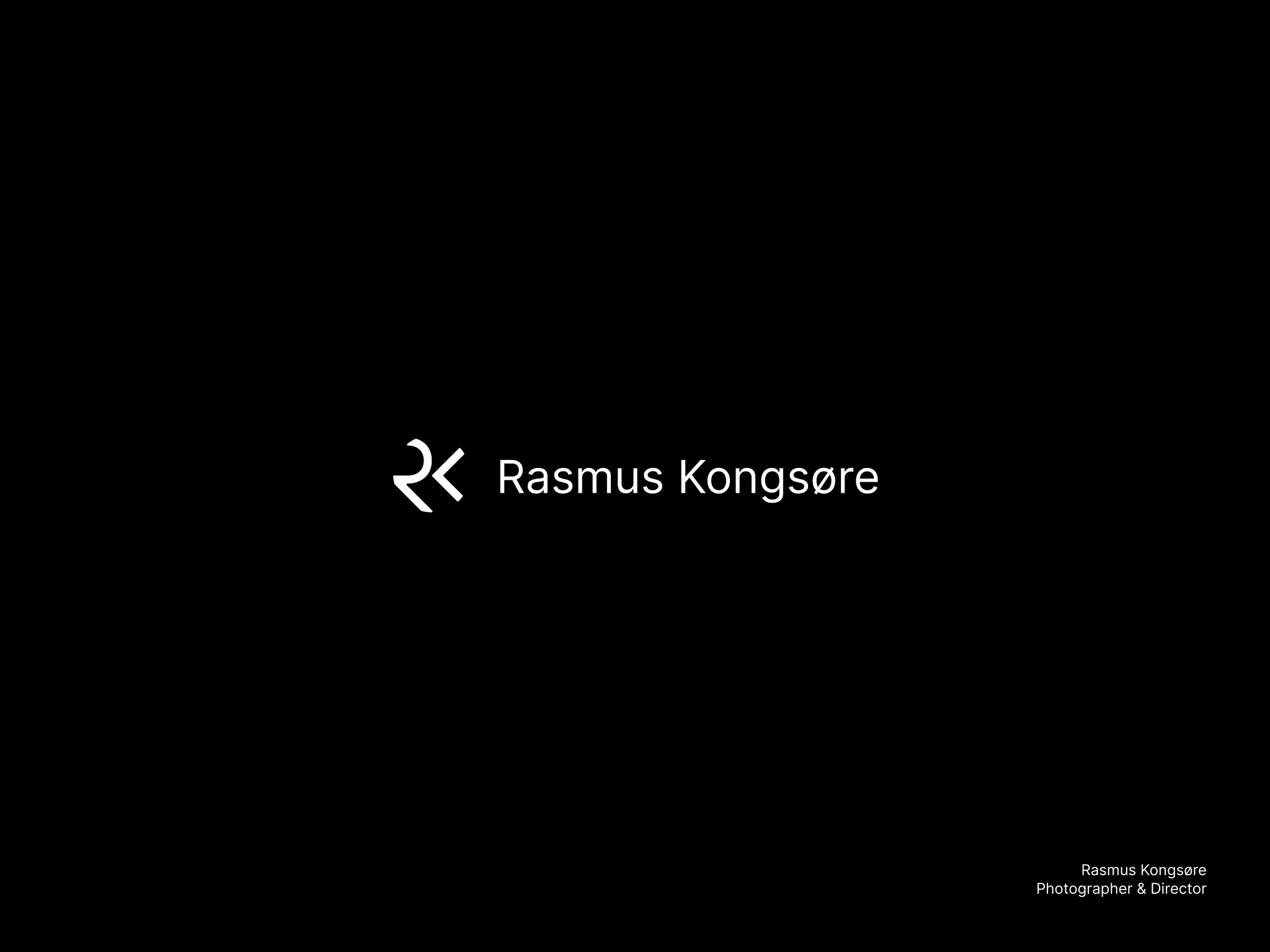 Design av logo for Rasmus Kongsøre.