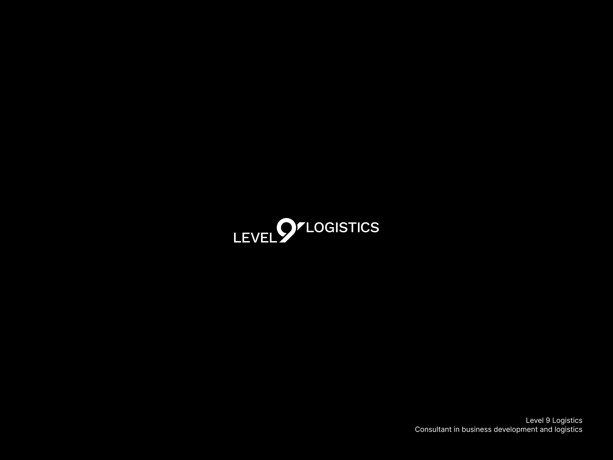 Design av logo for Level 9 Logistics.